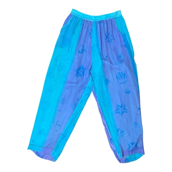 Vintage‎ Aliki Yamani Creations 100% Silk Lounge Pants Size XL - Picture 1 of 5